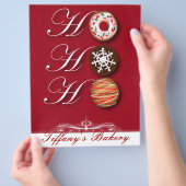 HOHOHO kerstkoekjes Donut Doughnut bakkerij Flyer (Hand)