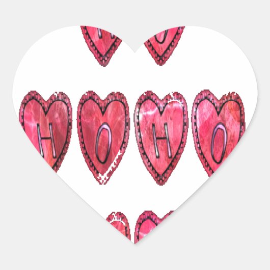 Hohoho! Kerstliefde desi Hart Sticker (Voorkant)