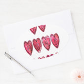 Hohoho! Kerstliefde desi Ovale Sticker (Envelop)