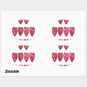 Hohoho! Kerstliefde desi Ovale Sticker (Vel)