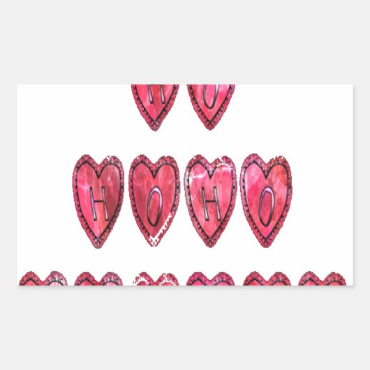 Hohoho! Kerstliefde desi Rechthoekige Sticker (Voorkant)