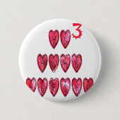 Hohoho! Kerstliefde desi Ronde Button 5,7 Cm (Voorkant)