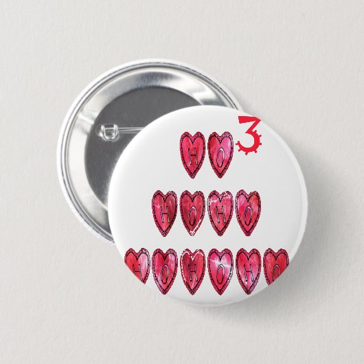 Hohoho! Kerstliefde desi Ronde Button 5,7 Cm (Voorkant /achterkant)