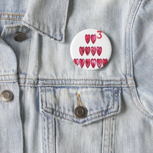 Hohoho! Kerstliefde desi Ronde Button 5,7 Cm (In situ)