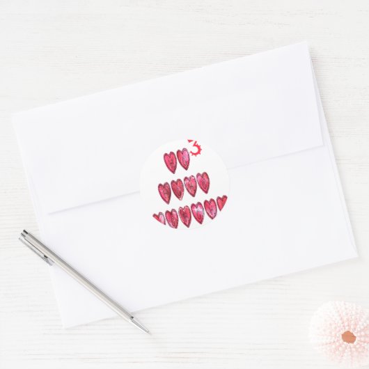 Hohoho! Kerstliefde desi Ronde Sticker (Envelop)