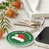 Hohoho Kerstman Prettig Kerstfeest 2025 Sleutelhanger (Voorkant Rechts)