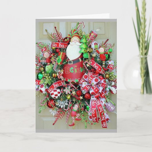 HoHoHo Kerstmis Feestdagen Kaart (Voorkant)