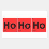 HoHoHo Kerstmis Kerstman spreken Rechthoekige Sticker (Voorkant)