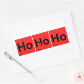 HoHoHo Kerstmis Kerstman spreken Rechthoekige Sticker (Envelop)