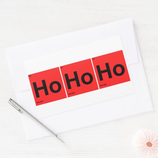 HoHoHo Kerstmis Kerstman spreken Rechthoekige Sticker (Envelop)