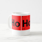 HoHoHo Kerstmis Periodieke Tabel van Elementen Koffiemok (Voorkant links)