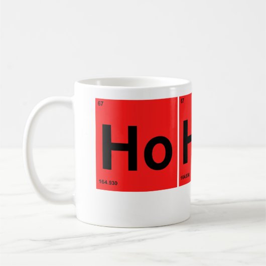 HoHoHo Kerstmis Periodieke Tabel van Elementen Koffiemok (Links)