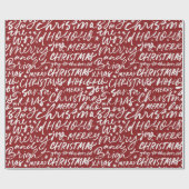 HoHoHo kerstpatroon Cadeaupapier (Vlak)