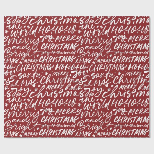 HoHoHo kerstpatroon Cadeaupapier (Vlak)