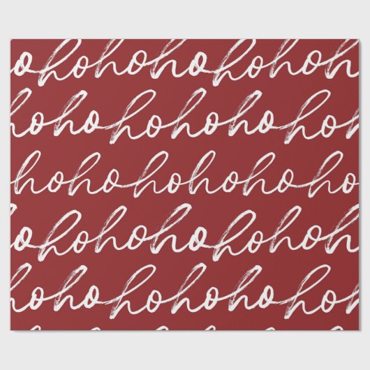 HoHoHo kerstpatroon Cadeaupapier (Vlak)