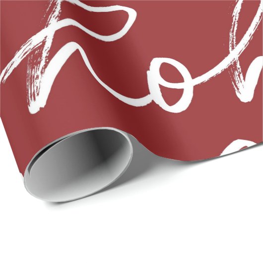 HoHoHo kerstpatroon Cadeaupapier (Rol Hoek)