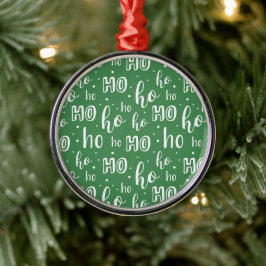 Hohoho kerstversiering metalen ornament