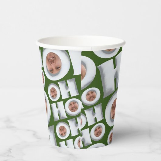 HoHoHo! Koffie van mij! Uw gezicht Papieren beker (Rechts)