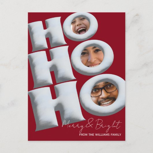 HOHOHO! Maak je eigen kerstkaart! Briefkaart (Voorkant)