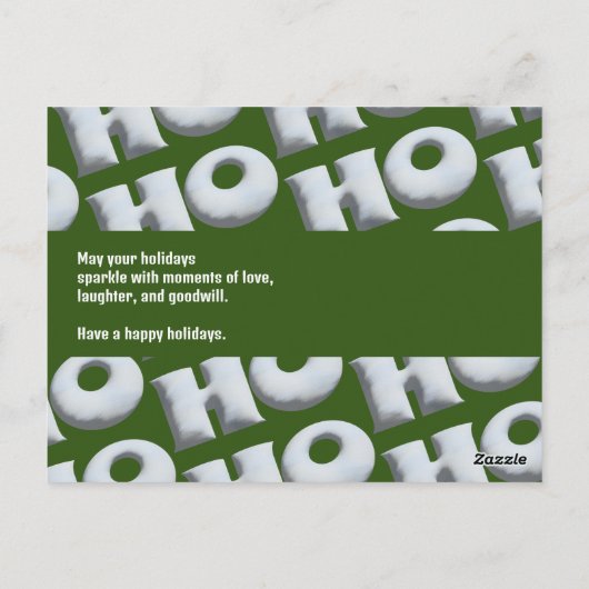 HOHOHO! Maak je eigen kerstkaart! Briefkaart (Achterkant)