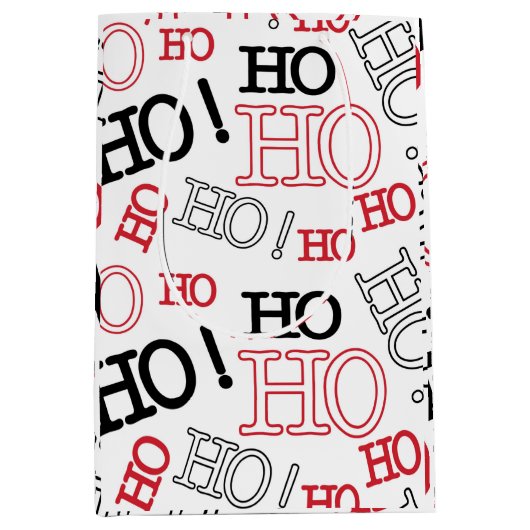 HoHoHo Medium Cadeauzakje (Voorkant)