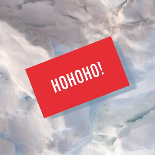 HOHOHO! Modern Koel Minimaal Kerstman Service Rood Visitekaartje