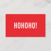 HOHOHO! Modern Koel Minimaal Kerstman Service Rood Visitekaartje (Voorkant)