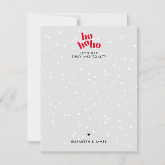 Hohoho moderne kerstbriefkaart feestdagenkaart (Voorkant)