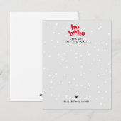 Hohoho moderne kerstbriefkaart feestdagenkaart (Voorkant / Achterkant)