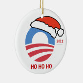 HoHoHo Obama Persoonlijke versiering Keramisch Ornament (Rechts)