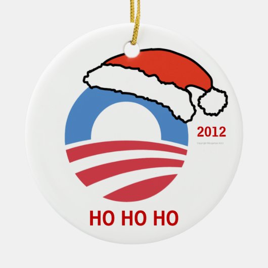 HoHoHo Obama Persoonlijke versiering Keramisch Ornament (Voorkant)