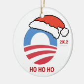 HoHoHo Obama Persoonlijke versiering Keramisch Ornament (Links)