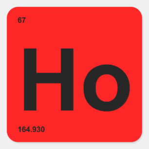 HoHoHo Periodic Table Element HO Vierkante Sticker