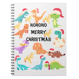 HoHoHo Prettig Kerstmis Dinosaurus Notitieboek