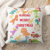 HoHoHo Prettig Kerstmis Dinosaurus Worp Kussen (Deken)