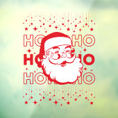 Hohoho Red Retro Santa Claus Starry Sky Raamsticker (Vel 3)