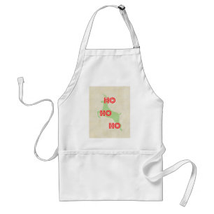 hohoho rendier kerstman rood groen vintage kerstmi standaard schort