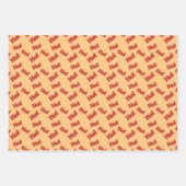 HoHoHo Santa Claus-Afbeeldingen op Peach Kerstmis Inpakpapier Vel (Voorkant 2)