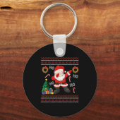 Hohoho Santa Claus Dabbing Ugly Christmas Sweater Sleutelhanger (Voorkant)