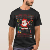 Hohoho Santa Claus Dabbing Ugly Christmas Sweater  T-shirt (Voorkant)