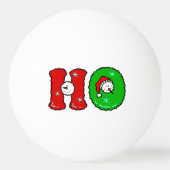 HOHOHO Santa Claus Laugh SnowMan Cute Kerstmis Pingpongbal (Voorkant)