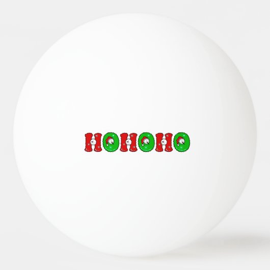 HOHOHO Santa Claus Laugh SnowMan Cute Kerstmis Pingpongbal (Voorkant)