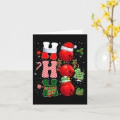 Hohoho Santa Elf rendier Bowling Bylls en Christus Kaart (Gele Bloem)