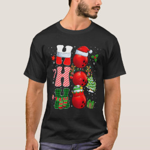 Hohoho Santa Elf rendier Bowling Bylls en Christus T-shirt