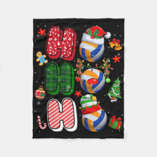Hohoho Santa Elf Rendier Volleybal Xmas Tree Lig Fleece Deken