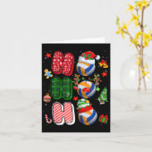 Hohoho Santa Elf Rendier Volleybal Xmas Tree Lig Kaart (Gele Bloem)