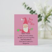 HoHoHo Santa God en ik houden van jullie Briefkaar Feestdagenkaart (Staand voorkant)