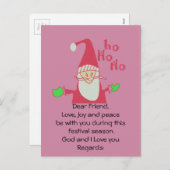 HoHoHo Santa God en ik houden van jullie Briefkaar Feestdagenkaart (Voorkant / Achterkant)