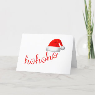 HoHoHo Santa Hat Kerstmis Feestdagen Kaart