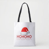 HoHoHo Santa Hat Kerstmis Tote Bag (Voorkant)